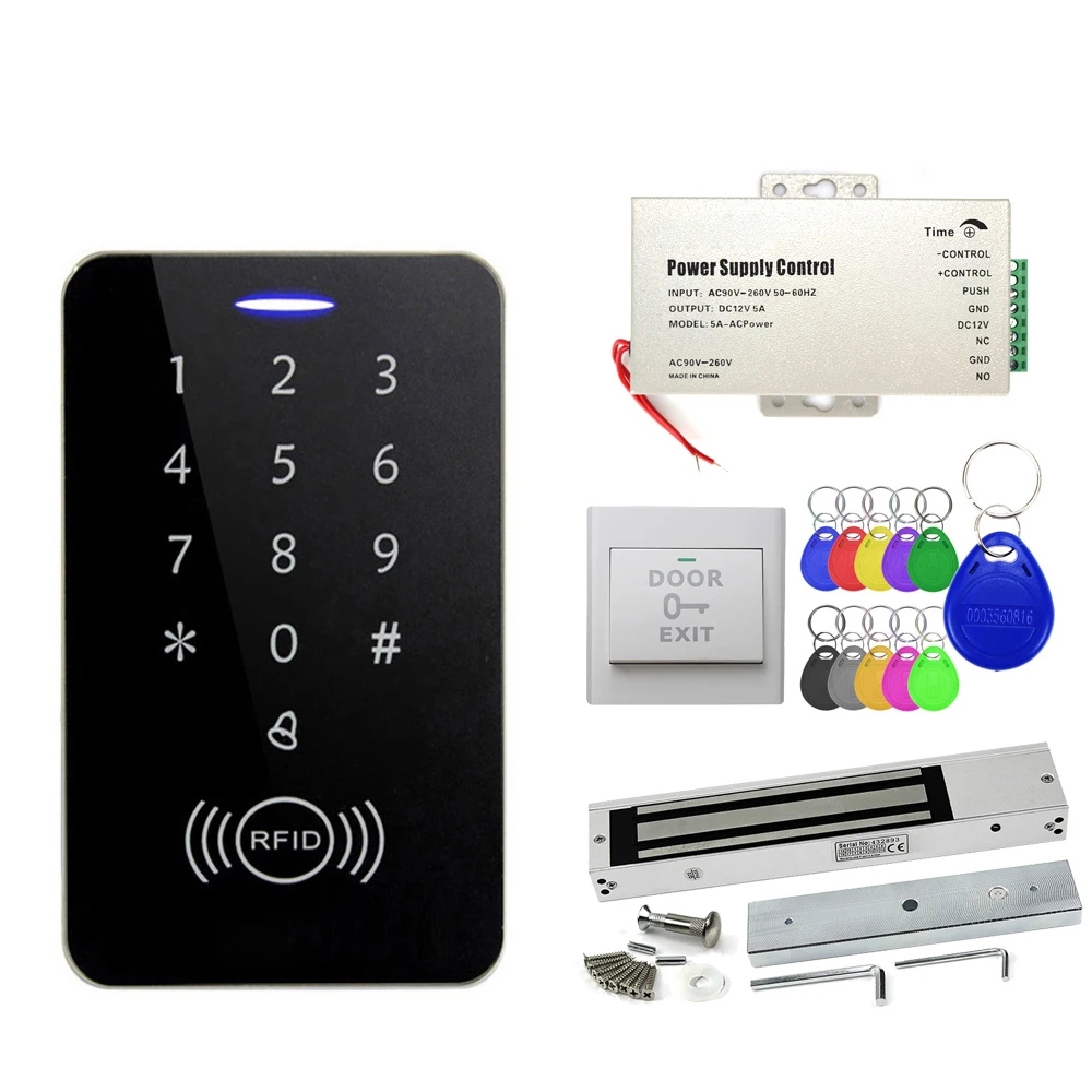 ระบบควบคุมการเข้าออกปลอดภัยเปิดประตูอิเล็กทรอนิกส์โรงรถบ้านชุดดิจิตอลไฟฟ้าแม่เหล็ก RFID ชุดล็อคประตูอัจฉริยะ