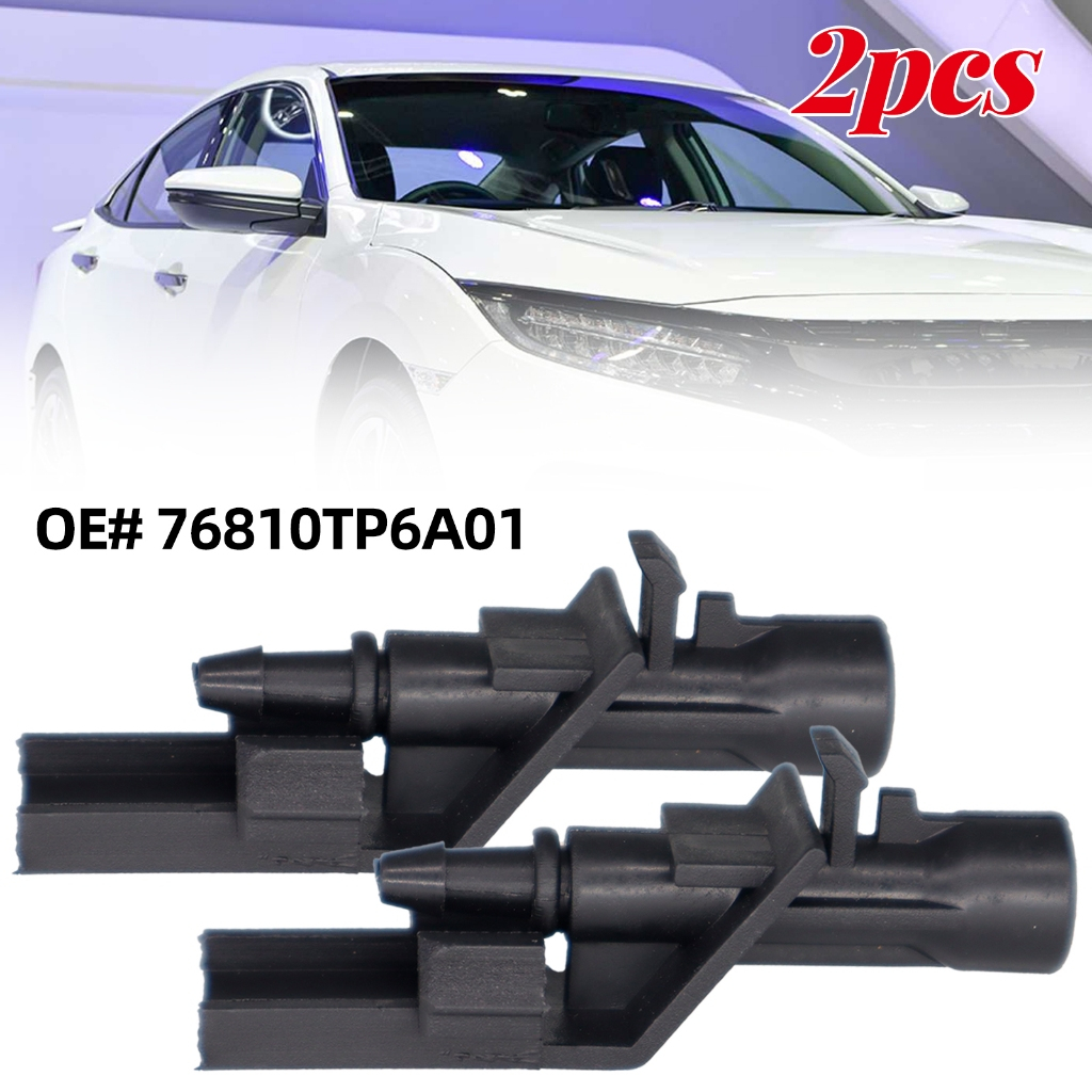 2pcs รถด้านหน้ากระจกเครื่องซักผ้าหัวฉีดกระจกสเปรย์น้ํา Jet สําหรับ Honda HR-V CR-V Crosstour Accord หัวฉีด 76810TP6A01