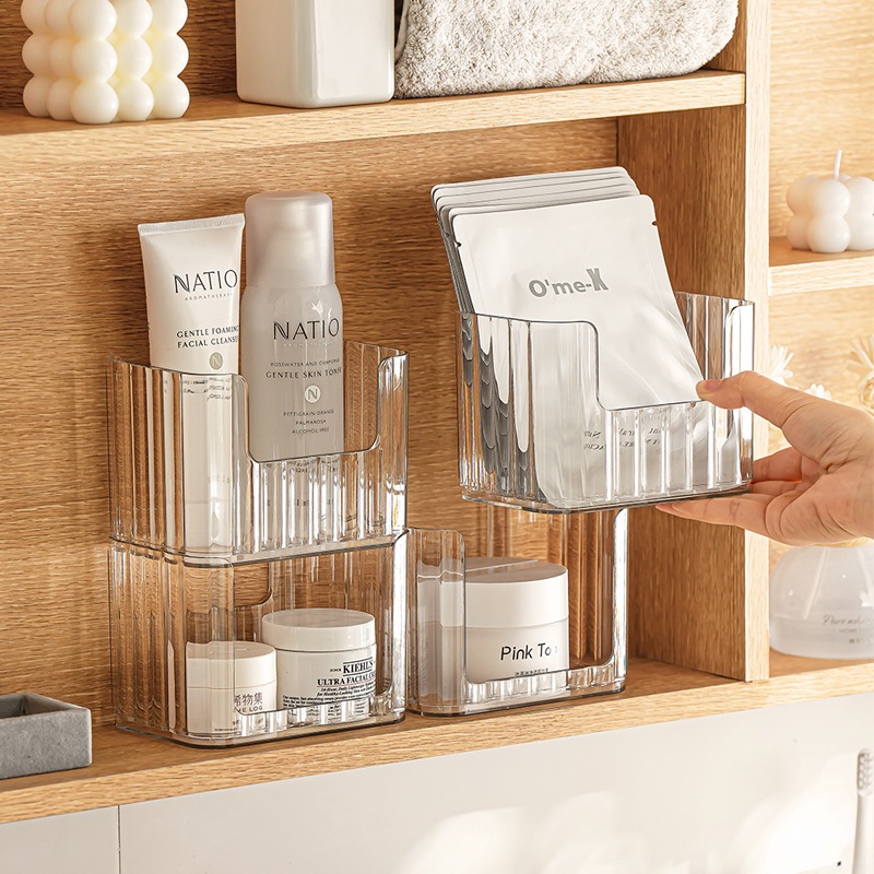 SUPO DEPOT - กล่องเก็บของ ตะกร้า จัดระเบียบเครื่องสำอาง วางซ้อนกันได้ BDC158