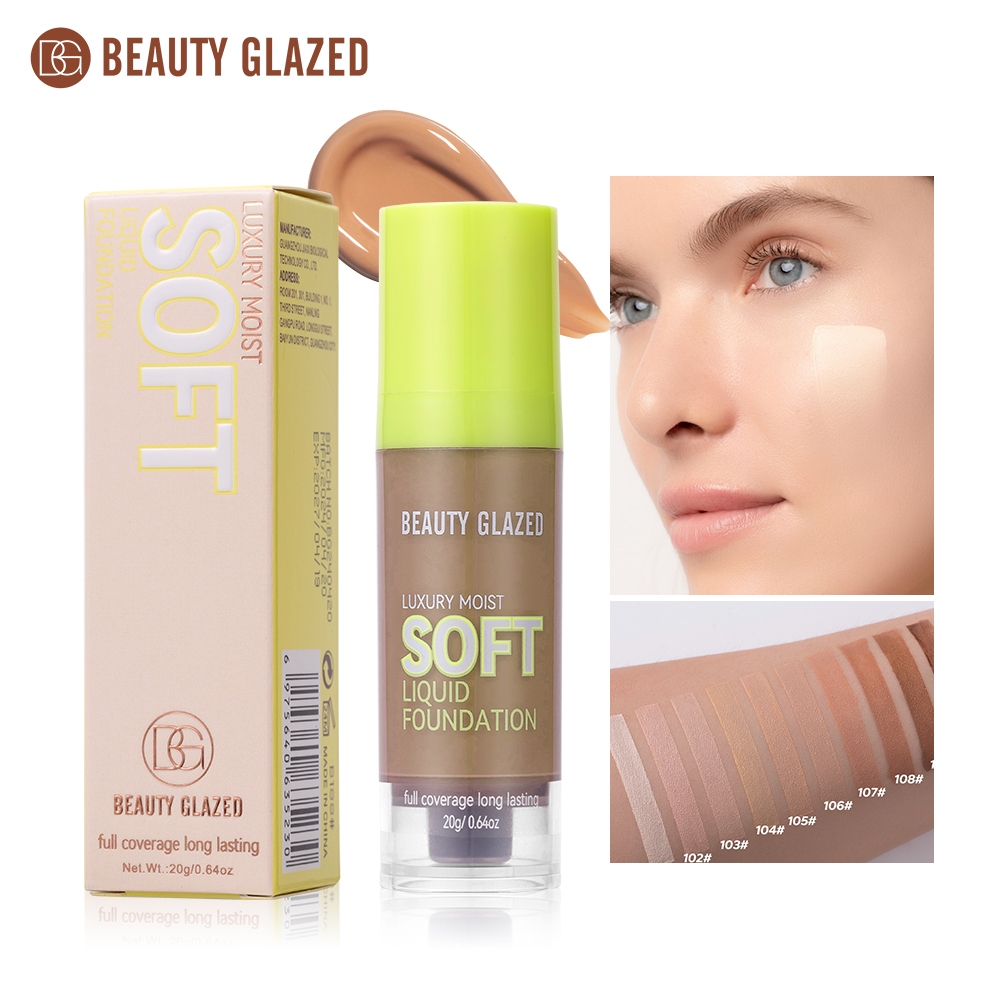 Beauty Glazed Full Coverage Matte Liquid Foundation กันน ้ ํา BB Cream lasting Oil Control Long-lasting Natural Face Makeup