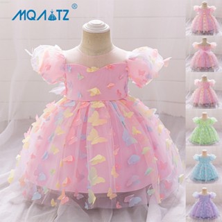 Mqatz ชุดเดรสเจ้าหญิง ลายผีเสื้อ 1st หลากสี สําหรับเด็กผู้หญ…