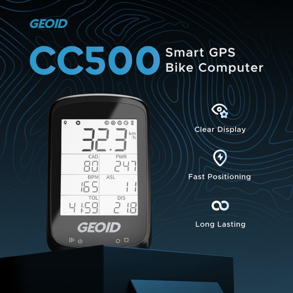 Geoid CC500 จักรยาน Speedometer GPS คอมพิวเตอร์ขี่จักรยานสมาร์ทไร้สายกันน้ํารองรับ Bluetooth Data An
