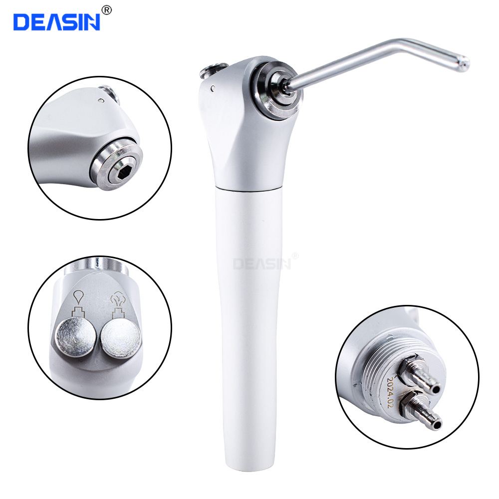 Deasin Dental Air Water Spray Triple 3 Way Syringe Handpiece + 2 หัวฉีดเคล็ดลับหลอดสําหรับ Air Tripl
