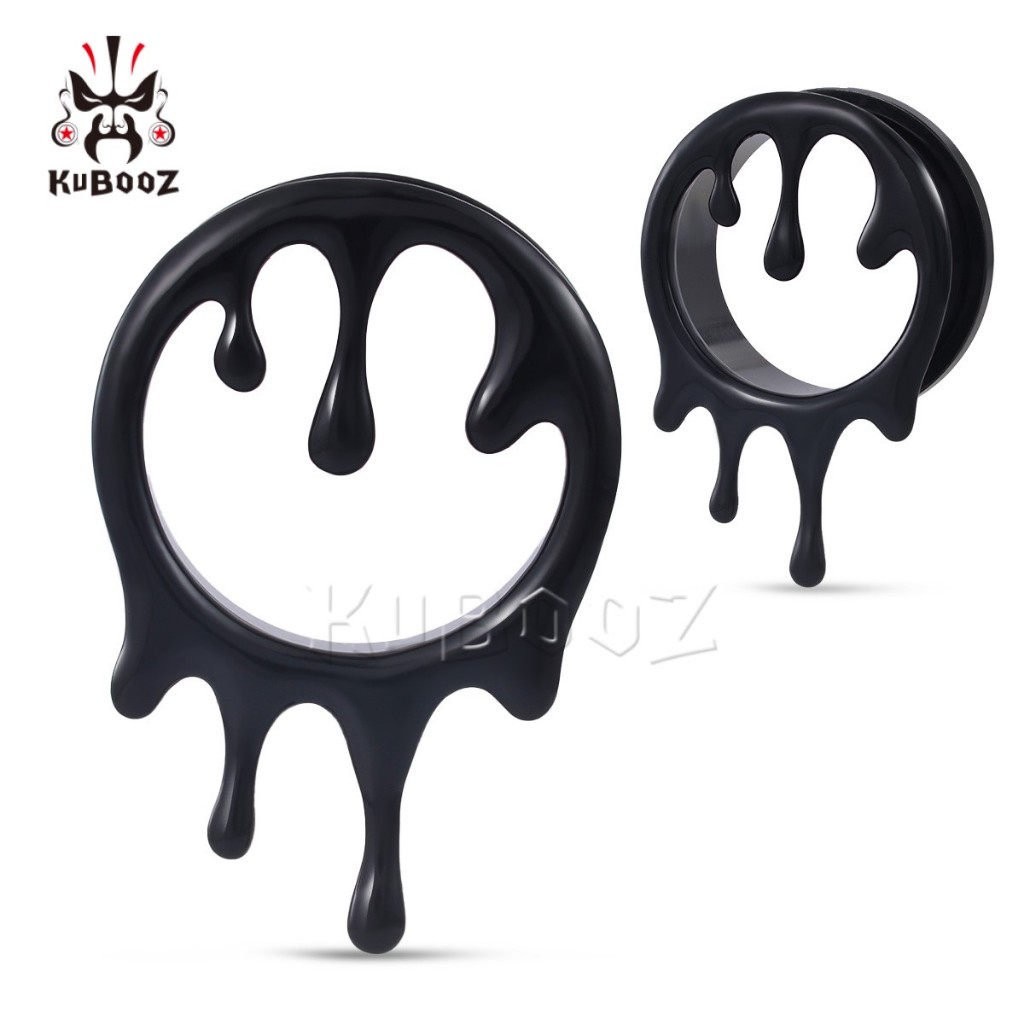 Kubooz 2PCS เครื ่ องวัดหู Extenders อุโมงค ์ ปลั ๊ กสกรู Stretchers Body Piercing เครื ่ องประดับต ่ างหูสแตนเลส