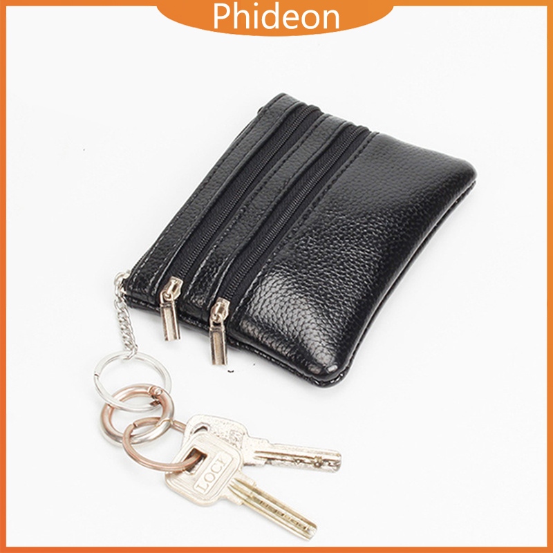 Phideon พิเดออน หนังกระเป๋าเหรียญผู้หญิงมินิเปลี่ยนกระเป๋าเด็กเหรียญกระเป๋าสตางค์พวงกุญแจผู้ถือซิปกระเป๋าผู้ถือบัตรกระเป๋าสตางค์