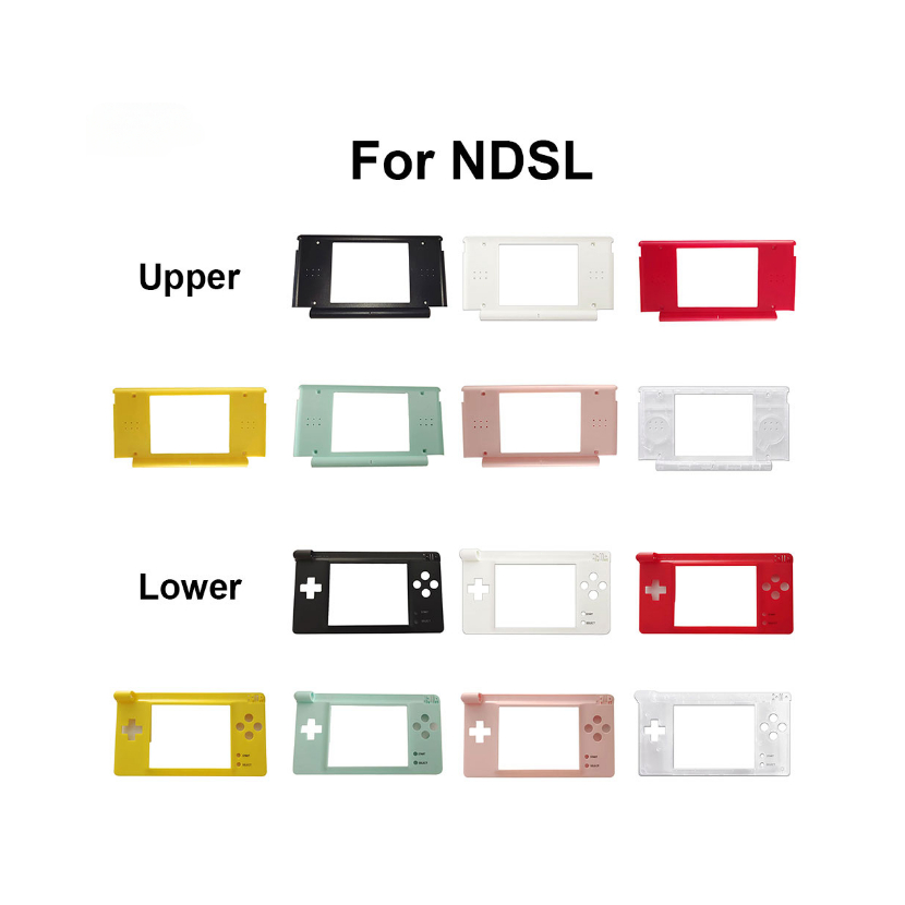 NSLikey หลายสีพลาสติก Top Upper Lower หน้าจอ LCD กรอบสําหรับ Nintend NDSL เกม DS Lite คอนโซลจอแสดงผลหน้าจอเปลือกหอย