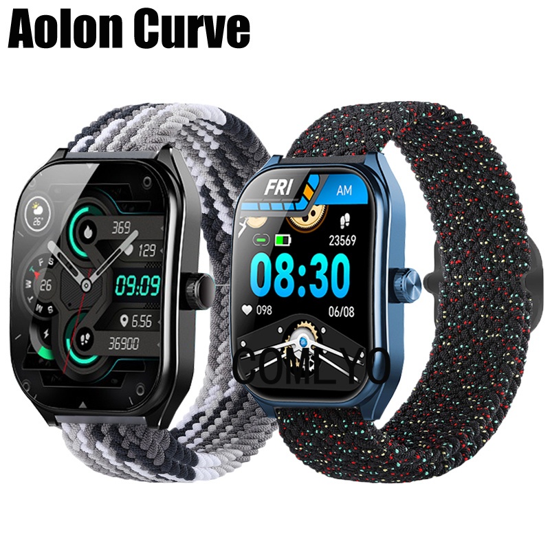 สําหรับ Aolon Curve สมาร ์ ทสายนาฬิกาไนลอนยืดหยุ ่ นนุ ่ มนุ ่ มผู ้ หญิงเข ็ มขัดผู ้ ชาย