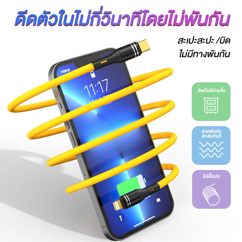 PD 100W สายชาร์จเร็ว ยาวการชาร์จเร็วสุด สายชาร์จ 1.2/ 1.5/ 2เมตร Super Fast Charge PD/Type-C/Micro สำหรับ IO-S Android