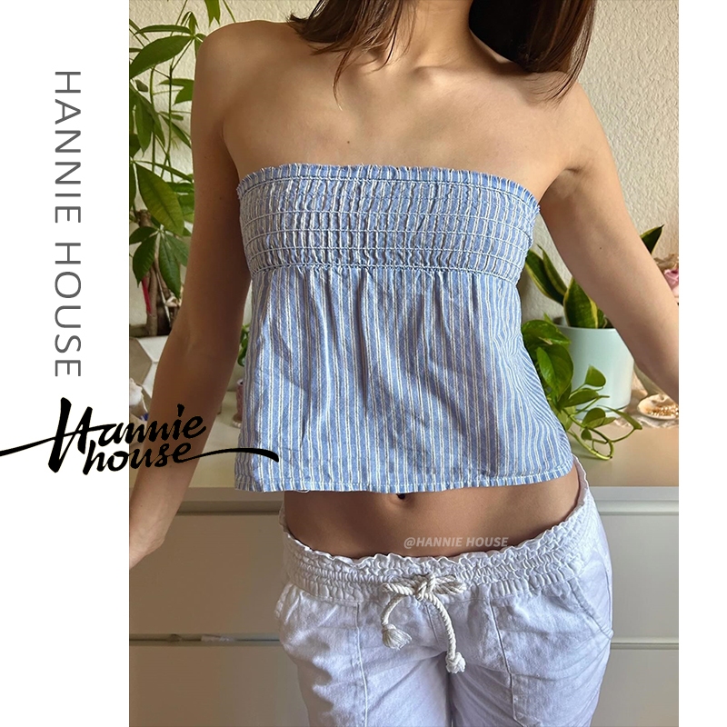 Hannie House- เสื ้ อเกาะโบว ์ หลังผู ้ หญิง