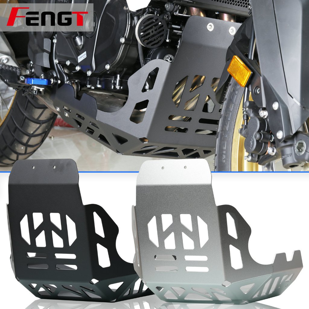 สําหรับ HONDA TRANSALP XL750V XL750 2023 2024 เครื่องยนต์รถจักรยานยนต์ป้องกันแชสซี Under Guard แผ่นลื่นไถลหนาเหล็กคาร์บอน XL 750 Transalp750
