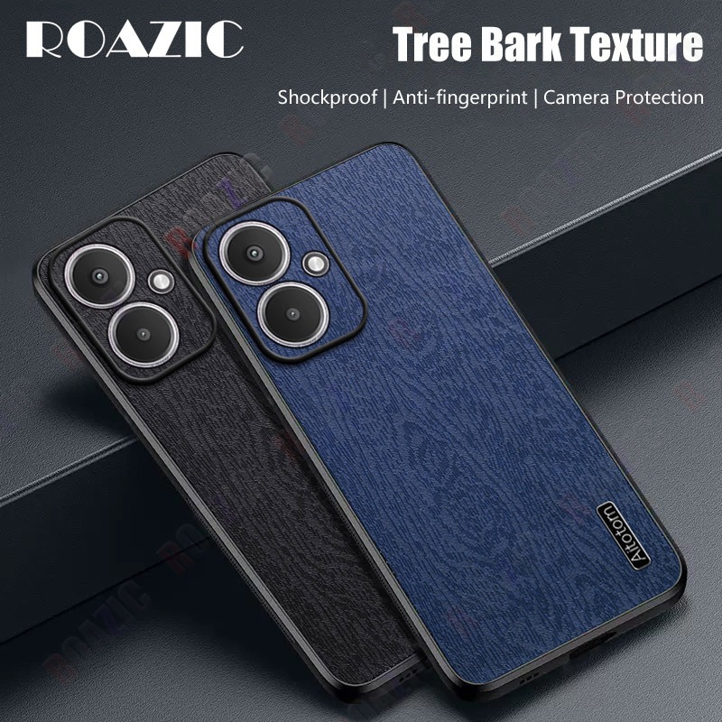 Tree Bark สําหรับ Redmi 13C 5G โทรศัพท ์ Casing Luxury Matte Stripes รวมทุกอย ่ าง Soft Edge กันกระแทก Shell SPB02