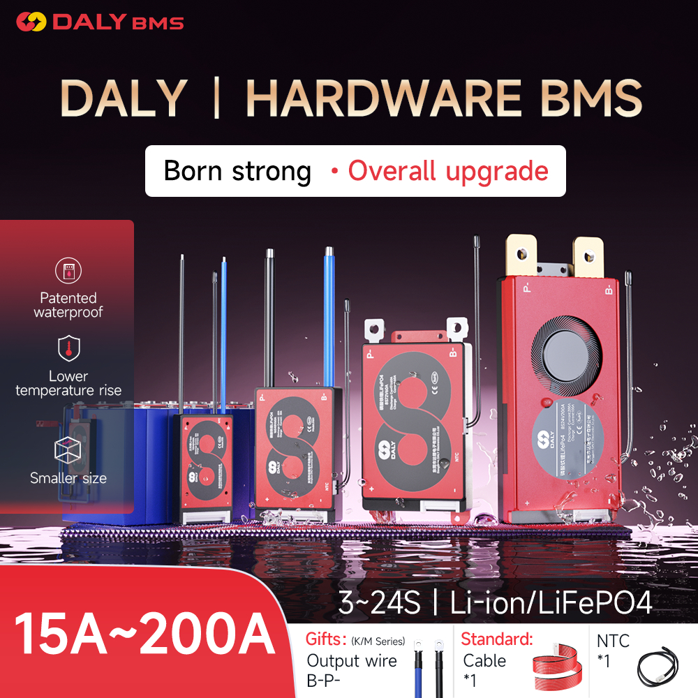 Daly Hardware BMS Li-ion 13s 14s LiFePO4 15s 16s 48V 30A-100A(สามารถใช้กับบาลานซ์แอคทีฟได้)