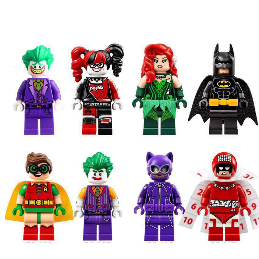 Joker Robin Batman DC Justice League Mini Figure Harley Quinn Poison Ivy Catwoman ปฏิทินของเล ่ นเด ็ กของขวัญเด ็ ก