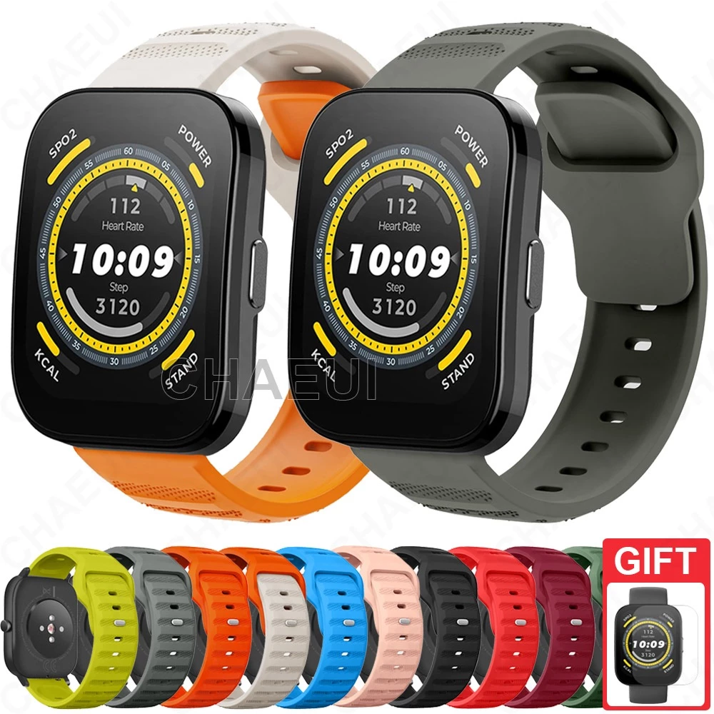 สายรัดซิลิโคนสายรัดข้อมืออุปกรณ์เสริมสร้อยข้อมือสําหรับ Amazfit Bip Max 6 5 Unity 3 U Pro GTS 4 Mini GTS3 GTS2