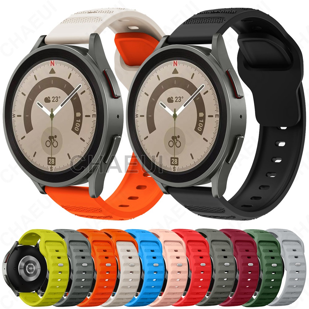 สายรัดซิลิโคนสายรัดข้อมืออุปกรณ์เสริมสร้อยข้อมือสําหรับ Galaxy Watch 7 FE 6 5 Pro 4 44mm 40mm 45mm Classic 47mm 43mm 46mm 42mm