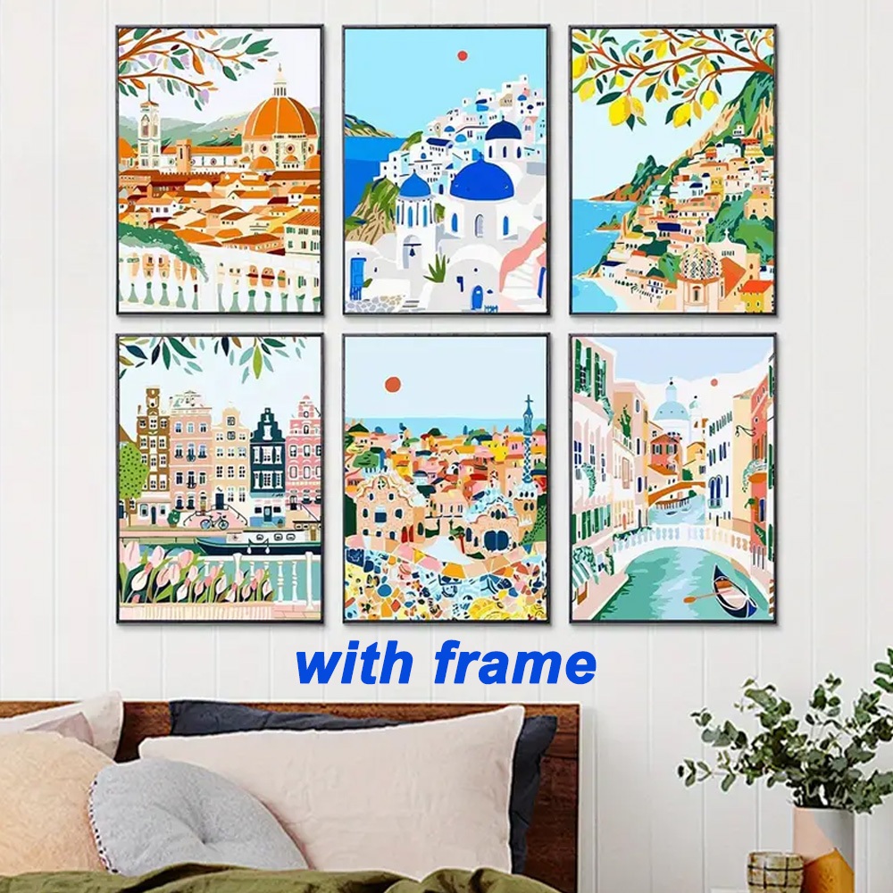 Drofe [มีเฟรม] 20×30 ซม/ชุดระบายสีตามตัวเลข/สินค้าระบายสีตามตัวเลข/Paint by Number/ศิลปะระบายสีตามตัวเลข/ชุดระบายสี DIY/การระบายสีตามตัวเลข/ศิลปะการระบายสีตามตัวเลข/ชุดระบายสีสำหรับผู้ใหญ่/สินค้าการระบายสีตามตัวเลข/ระบายสีตามตัวเลข