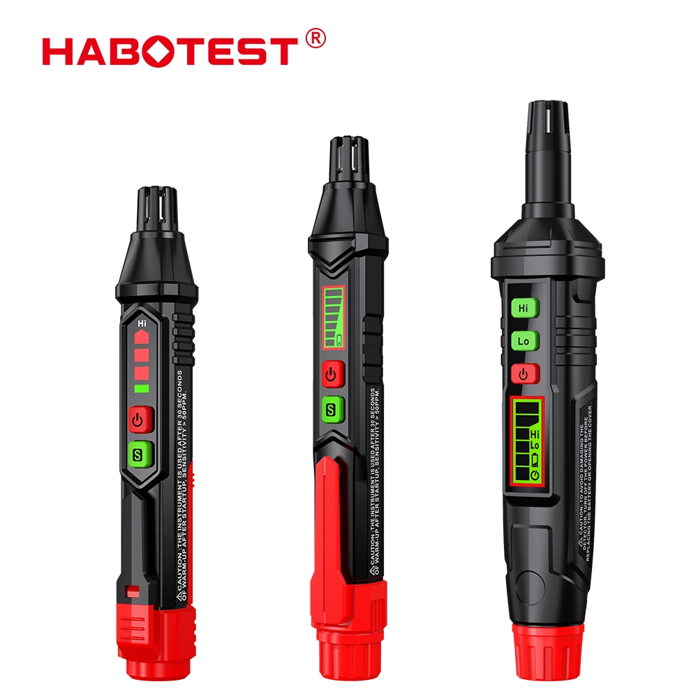 Habotest HT61 HT60 HT59 เครื่องตรวจจับการรั่วไหลของแก๊สขนาดเล็กเครื่องตรวจจับก๊าซที่สอดได้พร้อมสัญญาณเตือน Audible สําหรับก๊าซแบบ Flammable Methane เครื่องทดสอบก๊าซธรรมชาติ