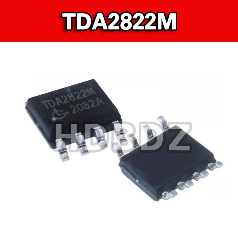 10pcs TDA2822M TDA2822 SOP8 ชิปเพาเวอร์แอมป์เสียง IC 3-6V SMD