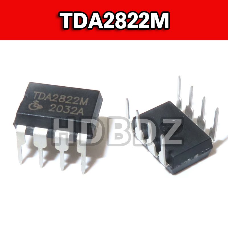 10pcs TDA2822M  TDA2822 DIP-8 3-6v ชิปขยายสัญญาณเสียง IC