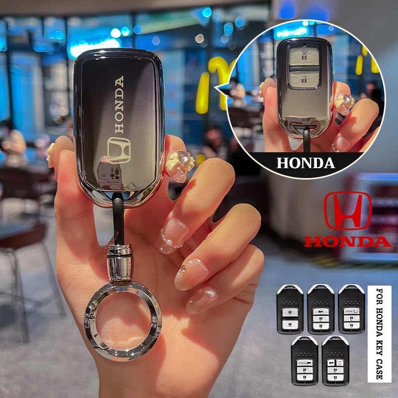 Honda 2/3/4 ปุ ่ มใหม ่ พรีเมี ่ ยมกุญแจรถสําหรับ Honda Jazz/Accord/Civic fc-fk/City✺ top/ Hatchback/CRV/HRV/BRV key Case Keyless Smart Entry key