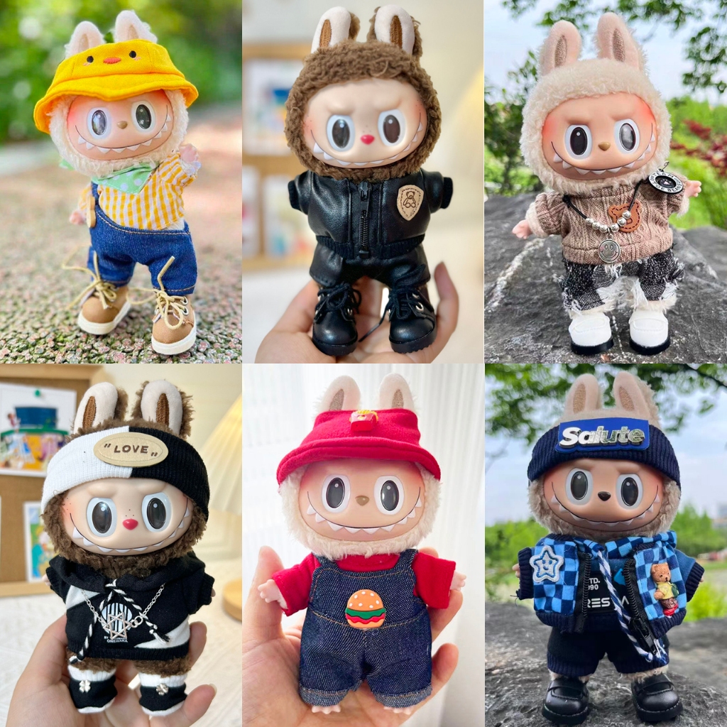 ชุด labubu ลาบูบู้ ชุดหมวกเป ็ ดฤดูร ้ อน ตุ๊กตา