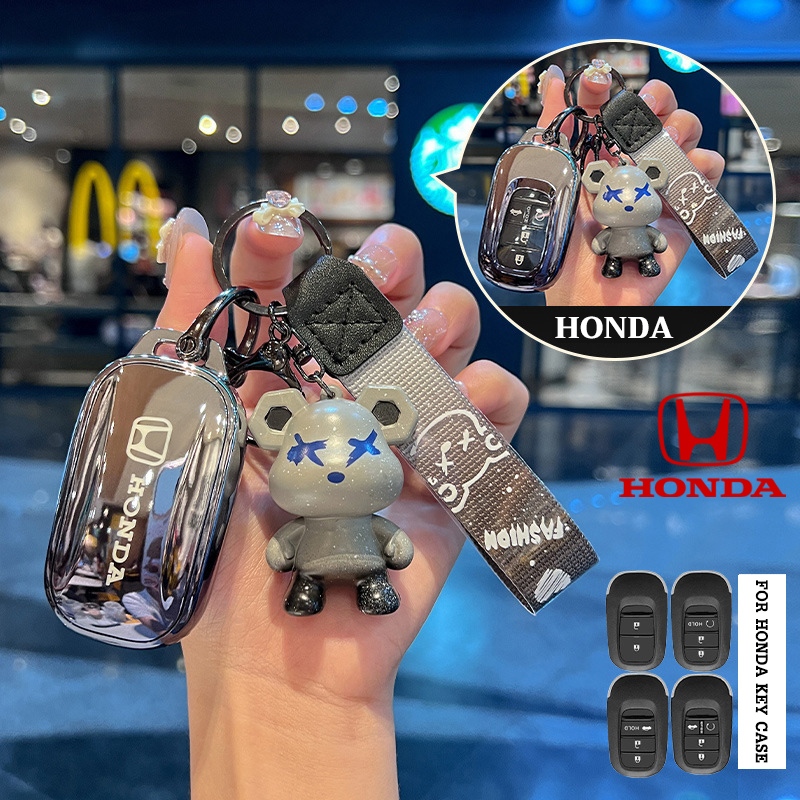 Honda 2/3/4 ปุ ่ มกุญแจรถรีโมทสําหรับ Honda CRV/HRV/Civic/CITY/Accord/BRV/WRV/CITY FIT ฝาครอบกุญแจพวงกุญแจอุปกรณ ์ เสริม