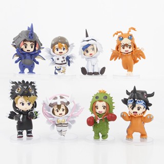 8 ชิ้น/เซ็ต 8-10 ซม.อะนิเมะ Digimon ผจญภัยตุ๊กตาชุด Yagami T…