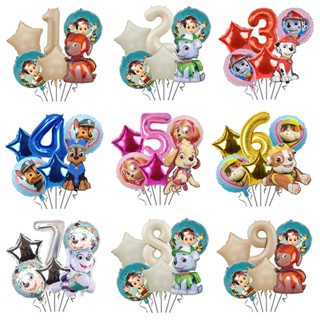 6 ชิ้น/เซ็ต PAW Patrol ฟอยล์บอลลูนชุด 32in จํานวนบอลลูนเด็กว…