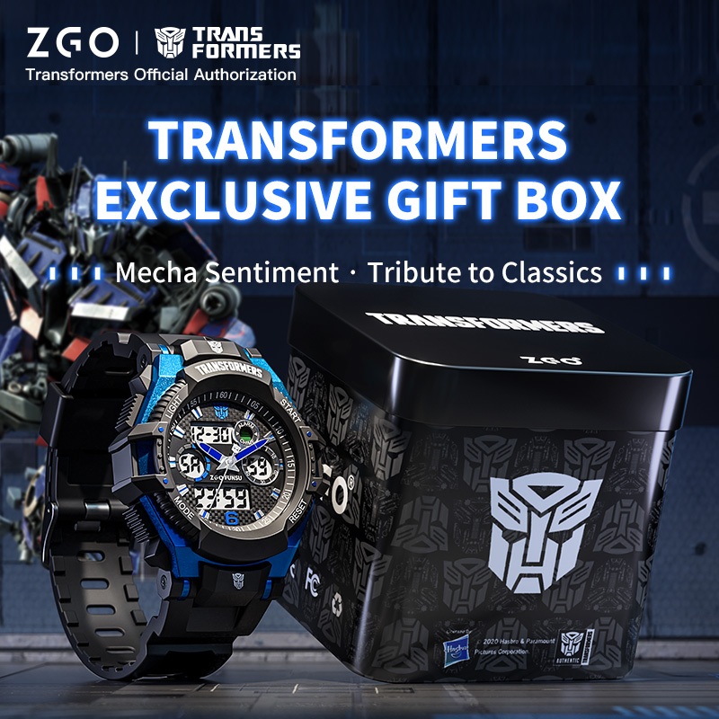 ZGO x Transformers นาฬิกาเด ็ กเด ็ กนักเรียนชั ้ นประถมศึกษาเด ็ กชาย Optimus Prime นาฬิกาอิเล ็ กทรอนิกส ์ กันน ้ ํา Boys 839