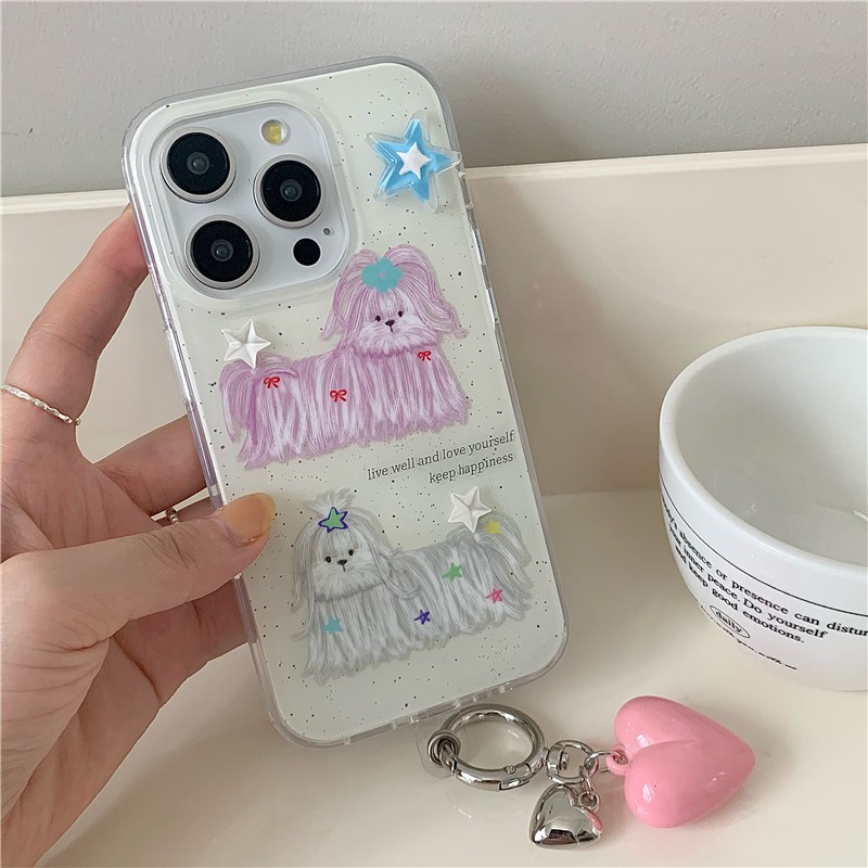 เคสโทรศัพท ์ iPhone 15 Pro max 14 Pro max ลายโบว ์ ดาว วัสดุ TPU เคสโทรศัพท ์ วัสดุกระบวนการ IMD