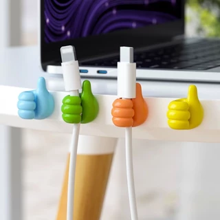 Creative Desktop สายชาร์จ traceless adhesive HUB อุปกรณ์จัดการสายเคเบิลข้อมูลที่เก็บสาย Thumb shaped Wire Holder