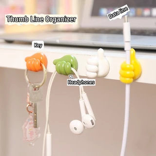 Creative Desktop สายชาร์จ traceless adhesive HUB อุปกรณ์จัดการสายเคเบิลข้อมูลที่เก็บสาย Thumb shaped Wire Holder