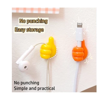 Creative Desktop สายชาร์จ traceless adhesive HUB อุปกรณ์จัดการสายเคเบิลข้อมูลที่เก็บสาย Thumb shaped Wire Holder