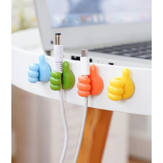 Creative Desktop สายชาร์จ traceless adhesive HUB อุปกรณ์จัดการสายเคเบิลข้อมูลที่เก็บสาย Thumb shaped Wire Holder