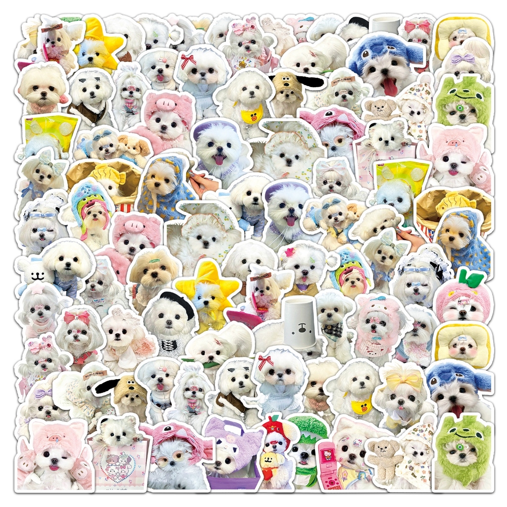 ร้อน 50 ชิ้นสุนัขน่ารักลูกสุนัขสติกเกอร์สําหรับโทรศัพท์แล็ปท็อปหมวกกันน็อคสร้างสรรค์กราฟฟิตีรถมอเตอร์สติกเกอร์กันน้ํา