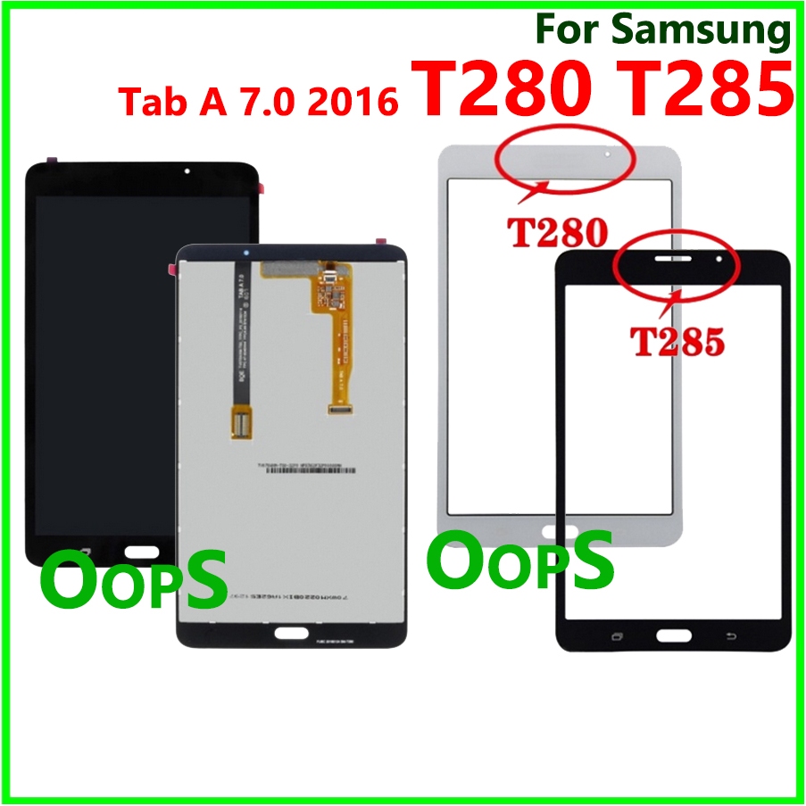 T285 T280 หน้าจอสัมผัส LCD สําหรับ Samsung Tab A 7.0 2016 T280 T285 จอแสดงผลด้านหน้า TouchScreen Dig