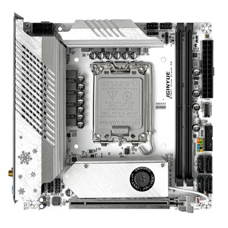 B760 itx เมนบอร์ด DDR5 LGA1700 สําหรับ 13th 12th gen Core DDR5 dual channel 64GB B760I SNOW DREAM D5