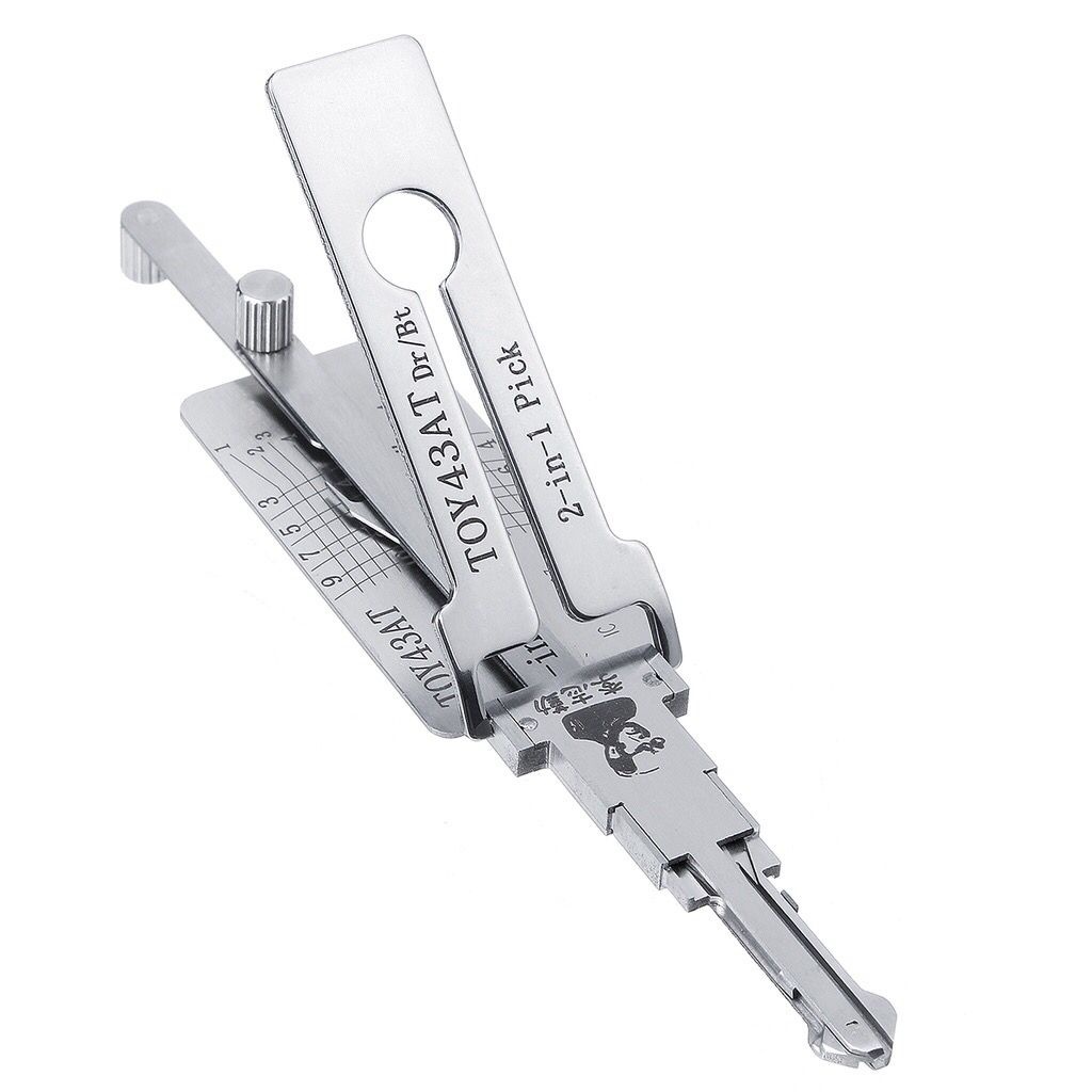 Lishi HU66/TOY43AT/TOY38R 2-in-1 Car Pick Decoder เครื ่ องมือวัด Auto Lock Pick Set