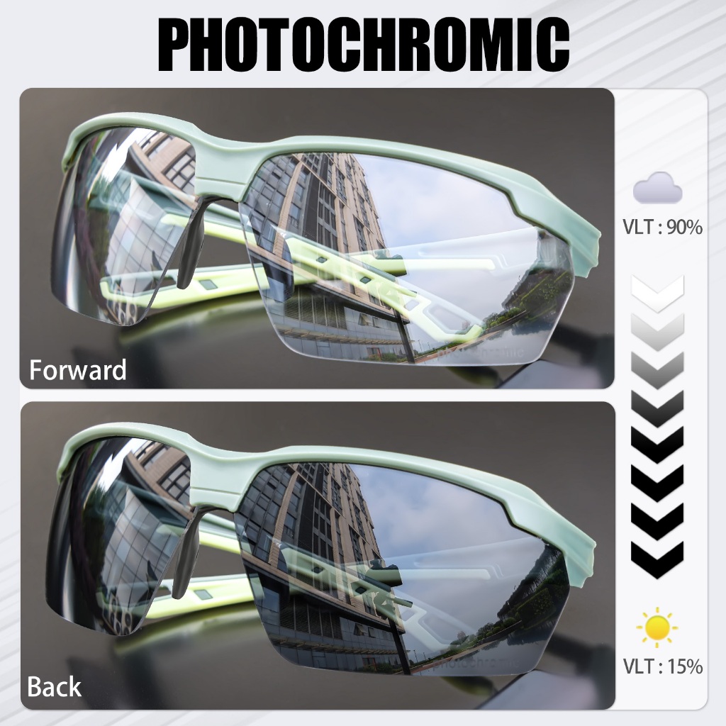 Scvcn แฟชั่น Photochromic UV400 แว่นตากันแดดขับรถแว่นตากันแดดสําหรับผู้ชายกีฬากลางแจ้งสควอชแว่นตา