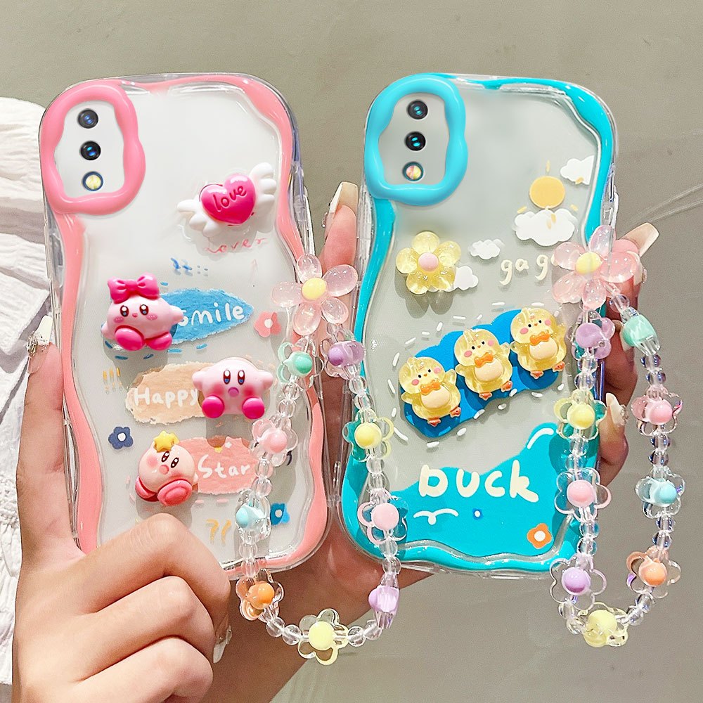 เหมาะสําหรับ vivoY93 เคสโทรศัพท์กันกระแทก Y91i ใหม่โปร่งใสซิลิโคน Y93S สร้อยข้อมือ