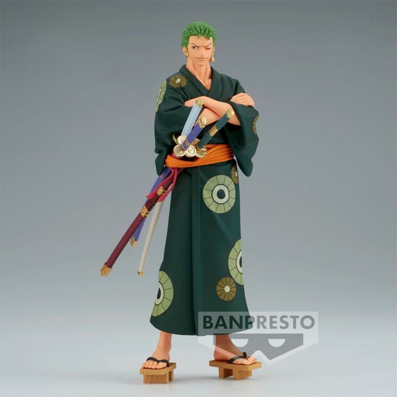 โรงงานแว่นตาเวอร์ชั่นญี่ปุ่น One Piece Great Channel Series Wano Country DXF Zoro Yukata Scenery Fig