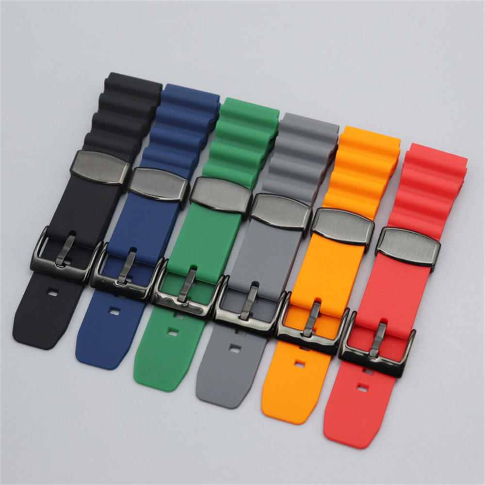 18 มม.20 มม.22 มม.สายซิลิโคนสําหรับ Seiko SPR009 band พร ้ อมสายแหวนเหล ็ กสร ้ อยข ้ อมืออุปกรณ ์ เสริม
