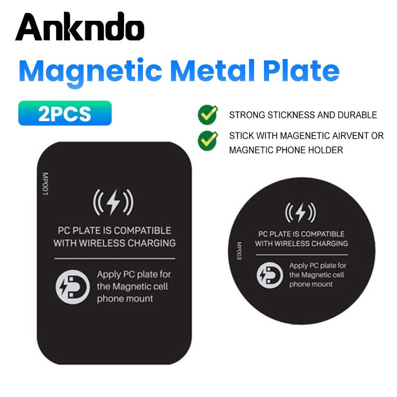 Ankdno แผ่นสติกเกอร์แม่เหล็ก ปลอดภัย สําหรับชาร์จไร้สาย Qi 13 12 11 Pro Max XS