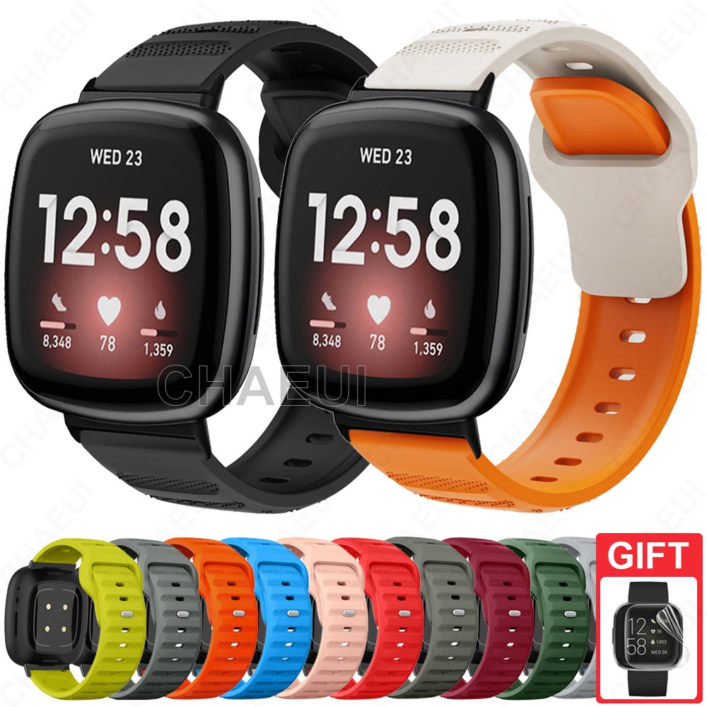 สายรัดข ้ อมือซิลิโคนสําหรับ Fitbit Versa 4 3 2 Lite Sense