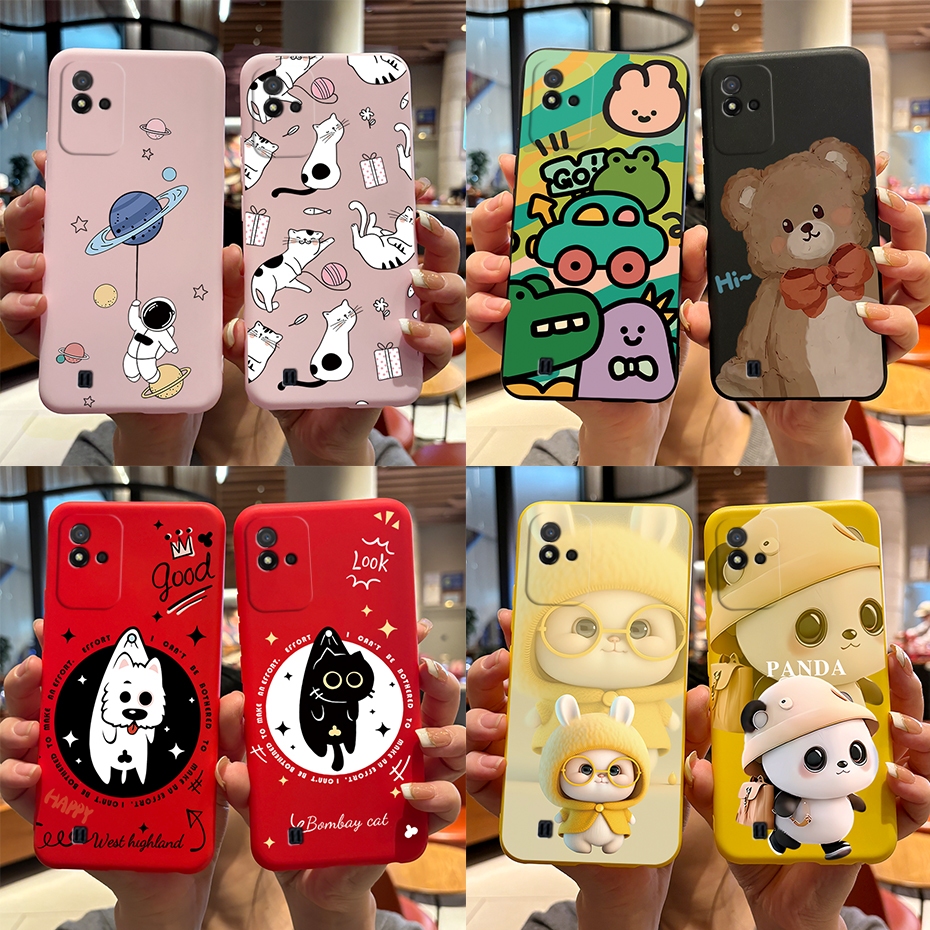สําหรับ Realme Narzo 50i กรณีน ่ ารักการพิมพ ์ Soft TPU สําหรับ Realme Narzo 50i 2021 RMX3235 Narzo5