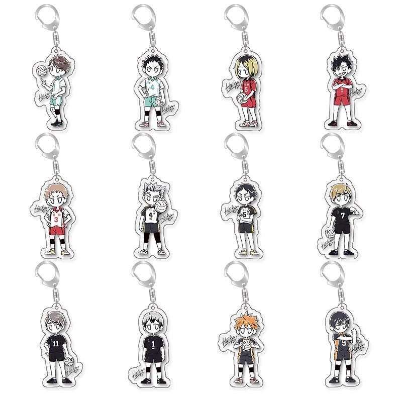 อะนิเมะน ่ ารัก Haikyuu! Hinata kageyama Tendo Satori Ushijima Kenma จี ้ อะคริลิคพวงกุญแจพวงกุญแจอุปกรณ ์ เสริมการ ์ ตูนคอลเลกชันของขวัญ