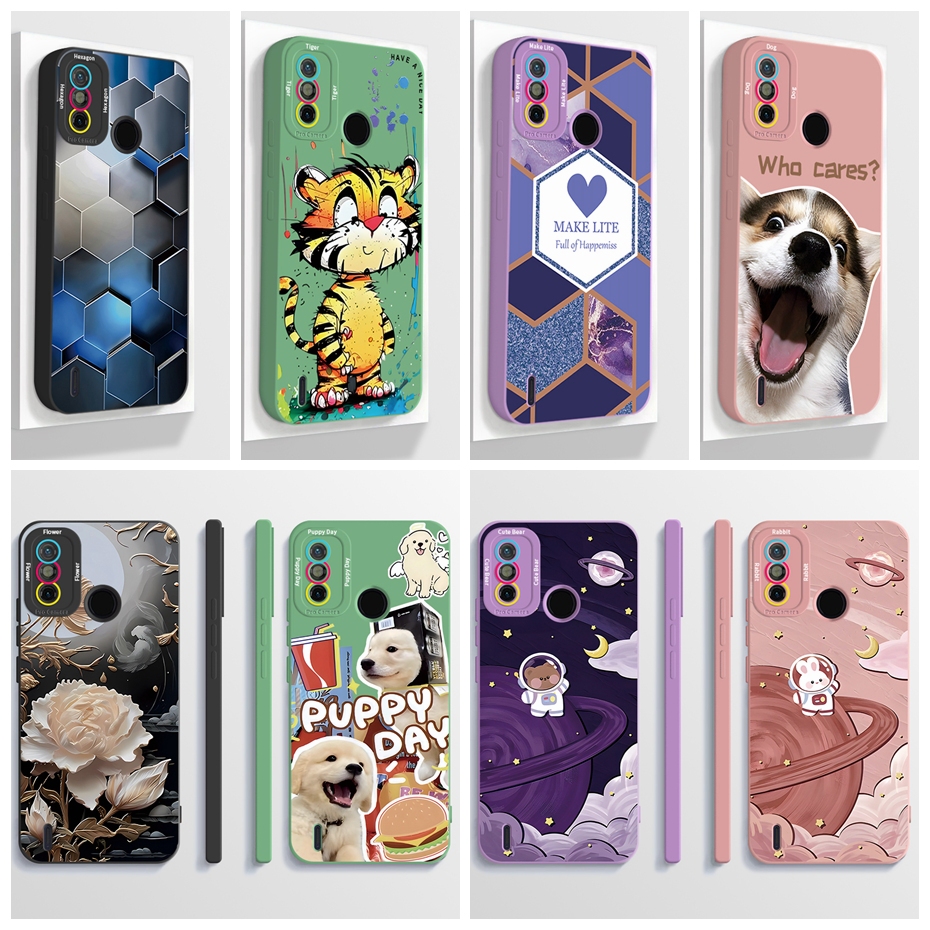 ปลอก Tecno Spark 6 Go KE5 KE5J / Tecno Spark Go 2020 เคสโทรศัพท์ความงามกันกระแทก Soft TPU ฝาครอบป้องกันเต็มรูปแบบ