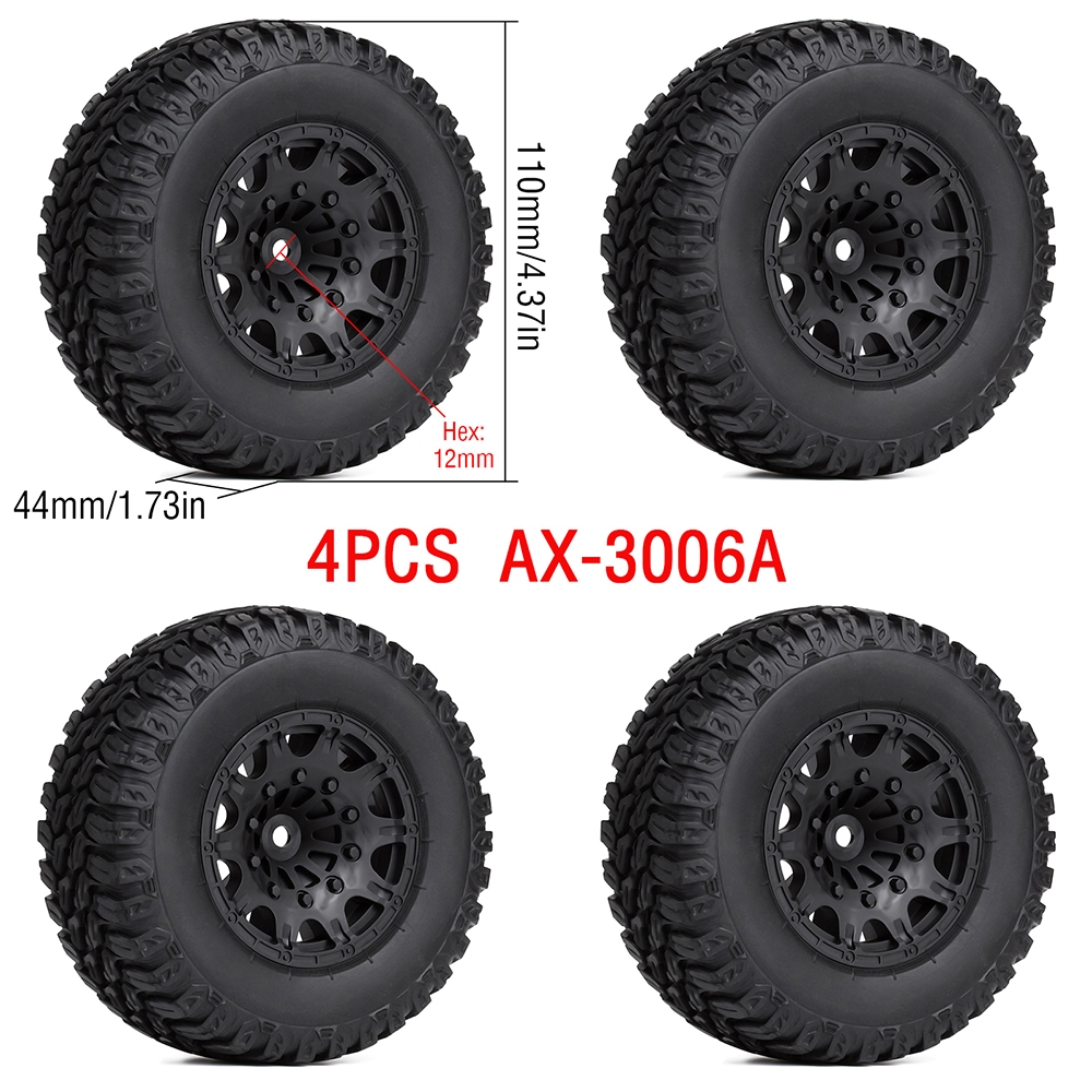 Austar 4PCS 110*48 มม.108*42 มม.RC รถยางล้อชุดสําหรับ 1/10 สั้นหลักสูตรรถบรรทุก ARRMA SENTON 4X4 550 MEGA XLH 9125 Traxxas Slash