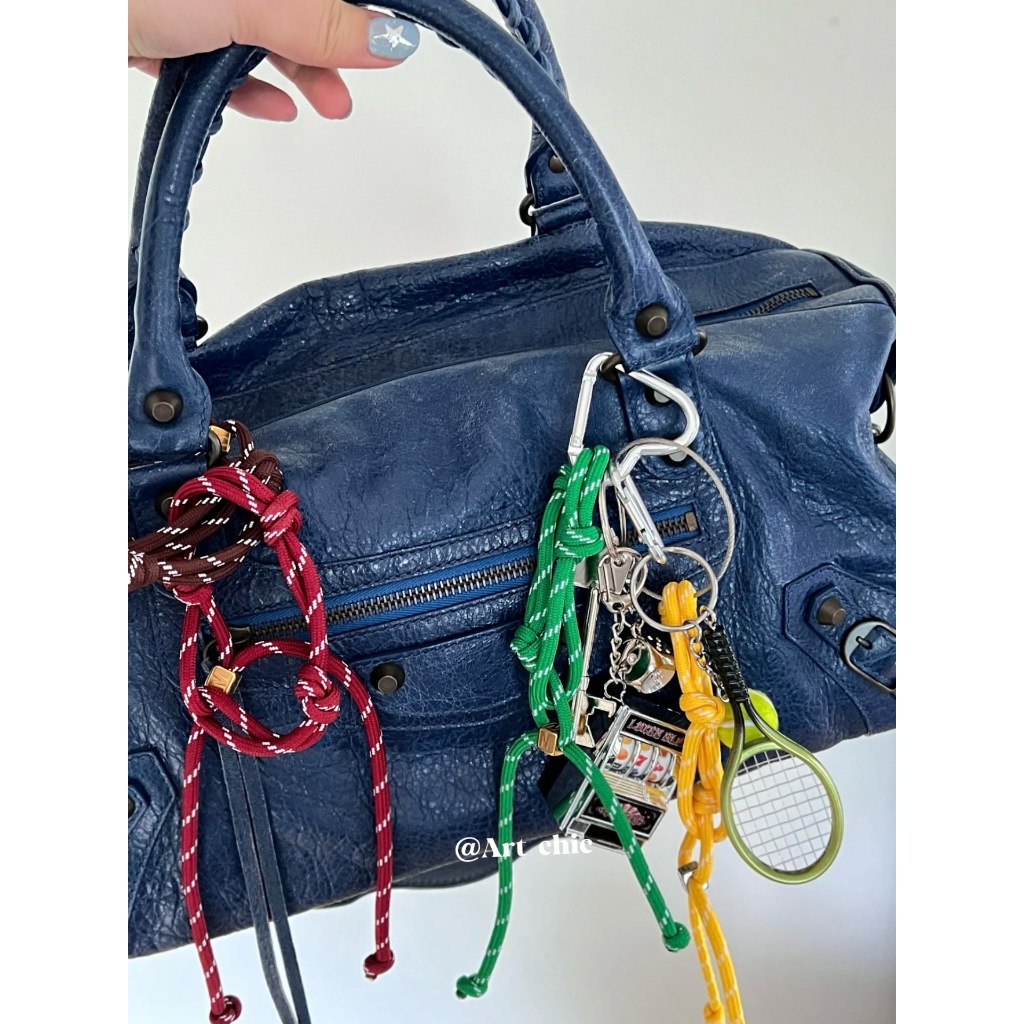 จี้กระเป๋าแฟชั่นส่วนบุคคลสไตล์เกาหลีพร้อมเชือกทอเครื่องเกมน่ารักย้อนยุคชุด มิอุ ยอดนิยมอเนกประสงค์