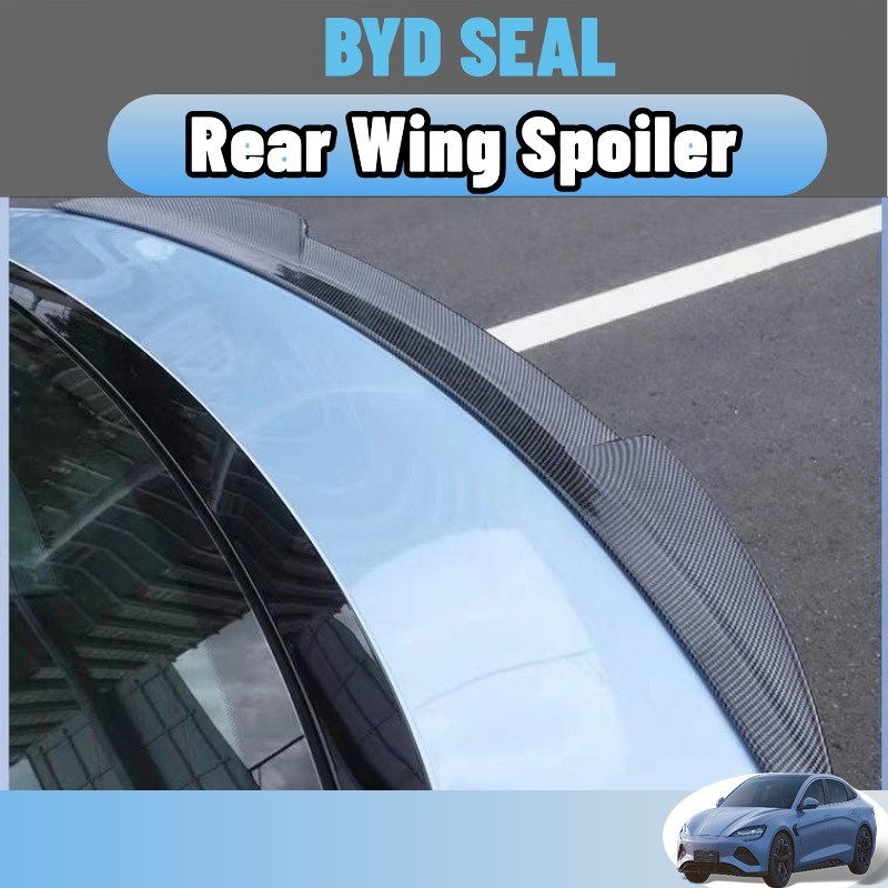 Byd seal สปอยเลอร์ทรง spoiler boydkit ของแต่ง สําหรับตกแต่งท้ายรถยนต์ การติดตั้งแบบไม่ทำลาย สีดำ/คาร์บอนไฟเบอร์ ชิ้นส่วนรถยนต์ ﻿ชุดแต่ง accessories